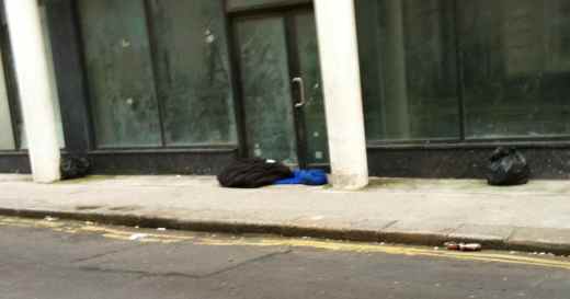 Wellington St, D7, Jan 6 2013 - black bags and discarded clothes
